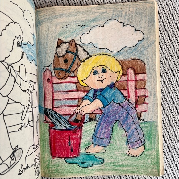 Retro Cabbage Patch Kids Coloring Book Circa 1986 - Picture 7 of 10